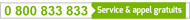 0800 833 833